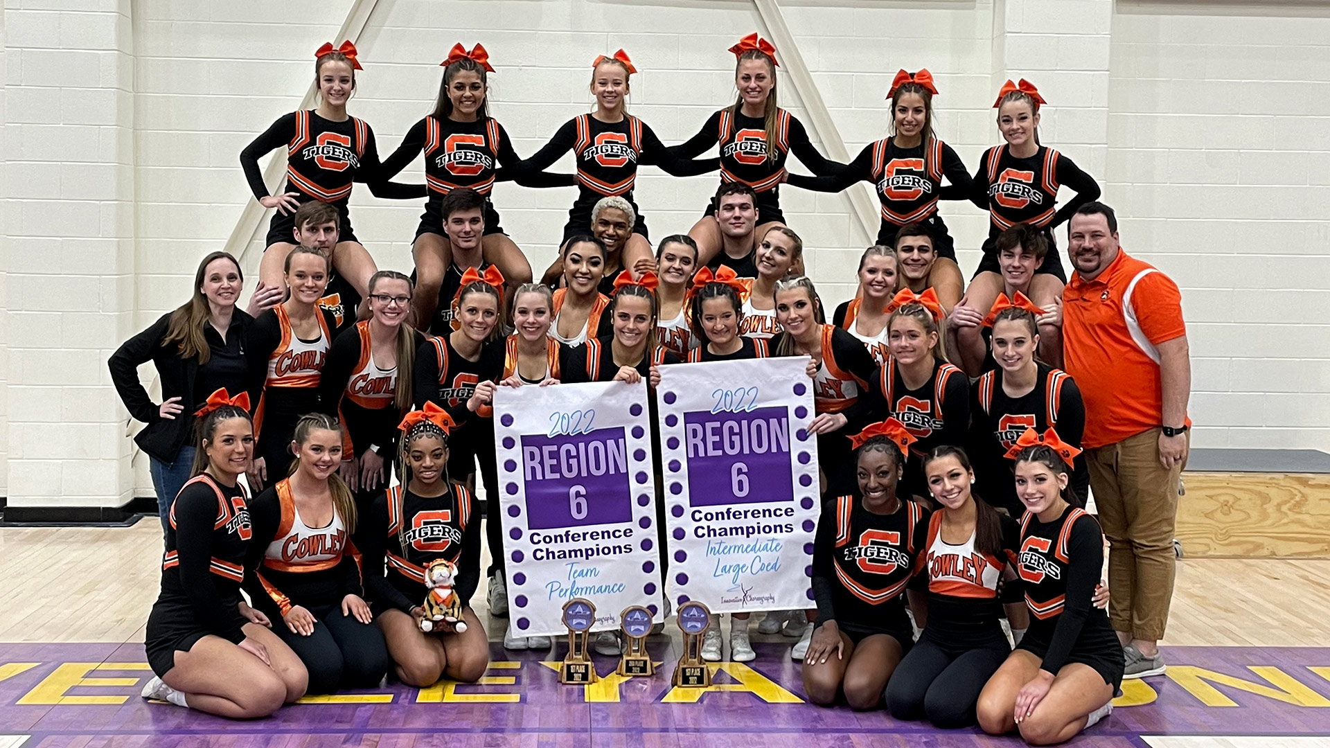 Cowley cheer and dance teams named region champs