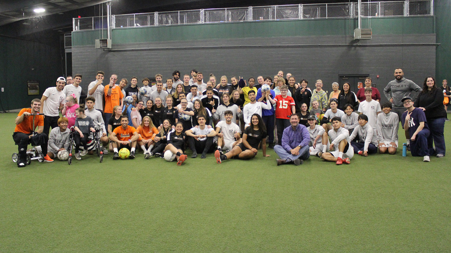 Tiger soccer teams conduct a clinic for special needs individuals