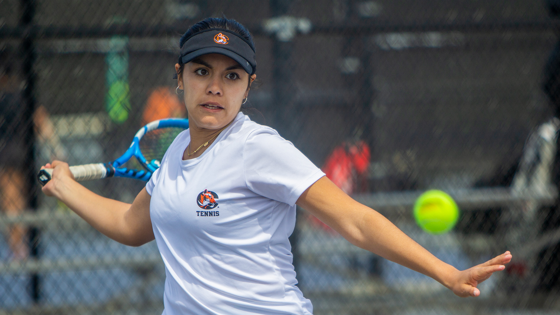 Lady Tiger tennis team tied for first place after day two of the national tourney