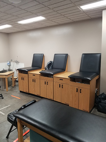 Athletic Training room therapy equipment